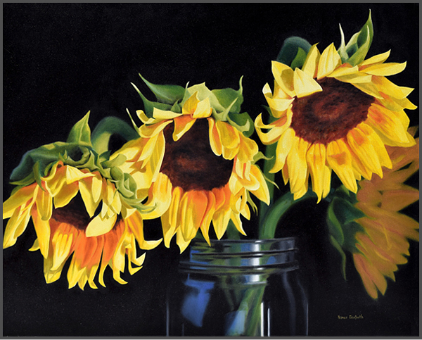 Sunflowers in Jar oil painting